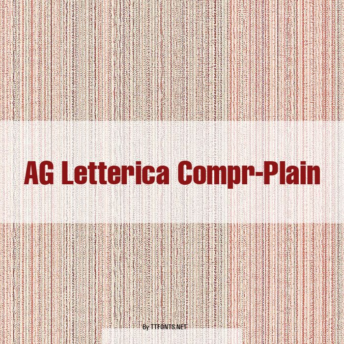 AG Letterica Compr-Plain example